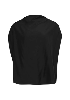 THE LOOM asymmetric tuck top - Black