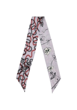 Vivienne Westwood Orb floral-print scarf - Purple