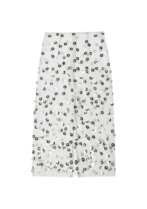 Cecilie Bahnsen Gus sequin-embellished midi skirt - White