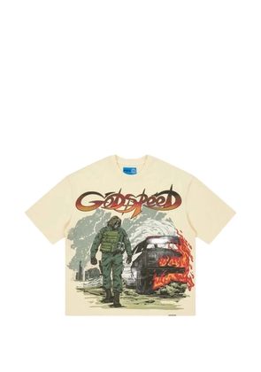GODSPEED graphic-print T-shirt - Neutrals