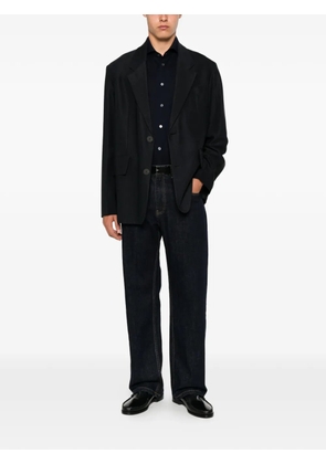 Ferrante piqué long-sleeve shirt - Blue