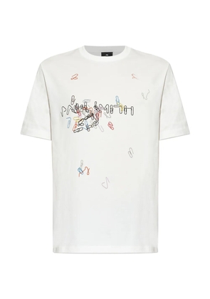 PS Paul Smith paperclip-print T-shirt - White