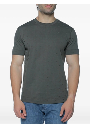 Emporio Armani logo-pattern T-shirt - Grey