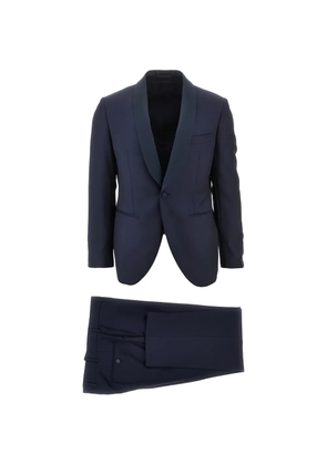 Luigi Bianchi shawl-lapel single-breasted wool suit - Blue
