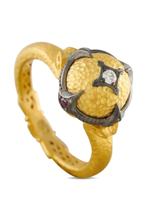 Konstantino diamond and ruby ring - Gold