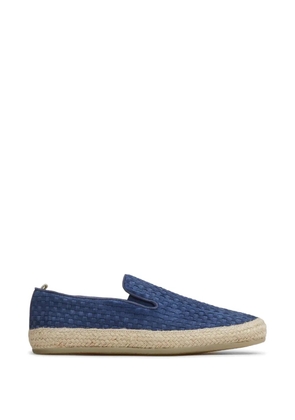 Officine Creative Bowline woven-effect slip-on shoes - Blue