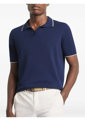 Fay contrast-trim cotton T-shirt - Blue