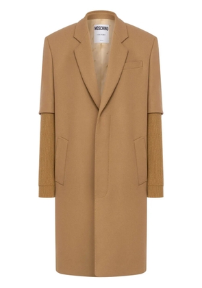 Moschino notched-lapels single-breasted coat - Brown