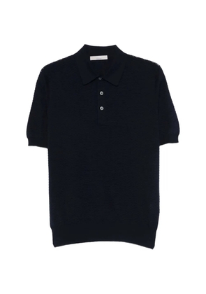 Gran Sasso textured-knit polo shirt - Blue