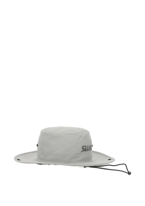 SLAM logo-print wide-brim hat - Grey