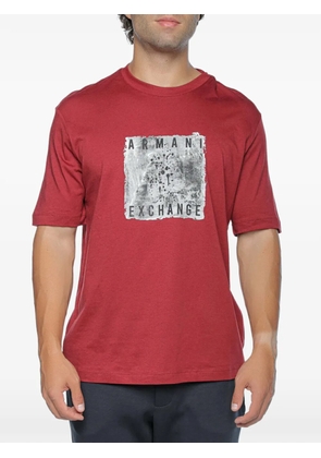 Armani Exchange logo-print T-shirt - Red