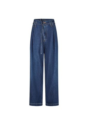 Annette Görtz Enia belted pleated jeans - Blue