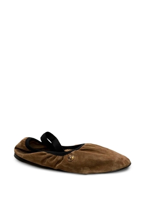 Versace Guanto Medusa-head ballet flats - Brown