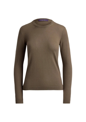 Ralph Lauren Collection ribbed-trim cashmere sweater - Brown