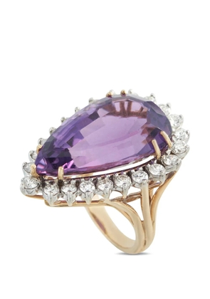 LB Exclusive amethyst and diamond halo ring - Pink