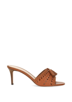 Gianvito Rossi tassel laser-cut sandals - Brown