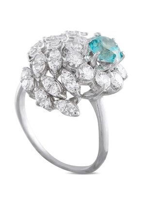 LB Exclusive blue zircon and diamond ring - Silver
