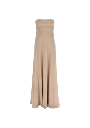Giovanni Bedin strapless silk maxi dress - Neutrals