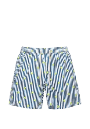 MC2 Saint Barth octopus-print striped swim shorts - Blue