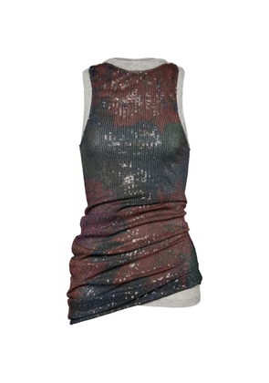 Maison Margiela sequin-embellished draped top - Green
