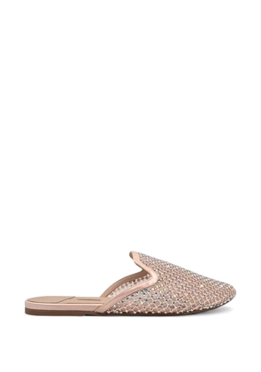 Le Silla Gilda crystal-embellished mesh mules - Pink