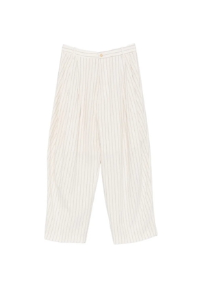 Hed Mayner pinstripe-pattern pleated trousers - Neutrals