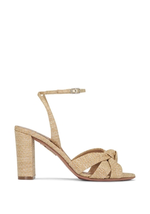 Aquazzura knot-detail block-heel sandals - Neutrals