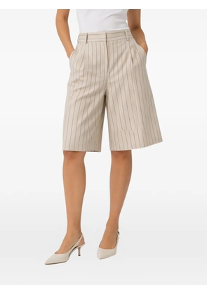 ROOM76 Nizza pinstripe-pattern pleated shorts - Neutrals