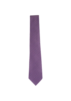 Zegna geometric-pattern tie - Purple