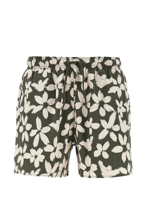 Emporio Armani floral-print drawstring swim shorts - Green