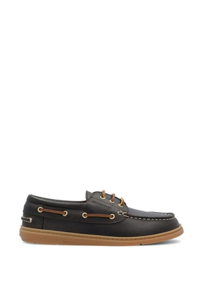 GROUNDIES Tide contrast-stitched boat shoes - Brown