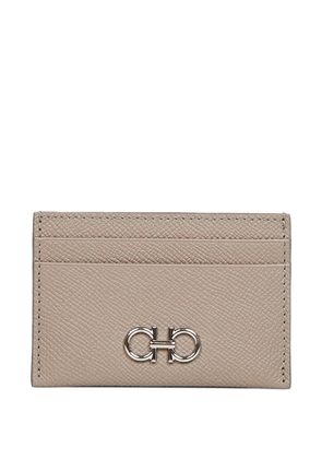 Ferragamo Gancini leather card holder - Neutrals