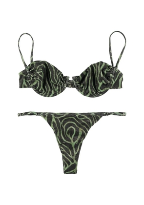 Matinée Marina zebra-print bikini - Green