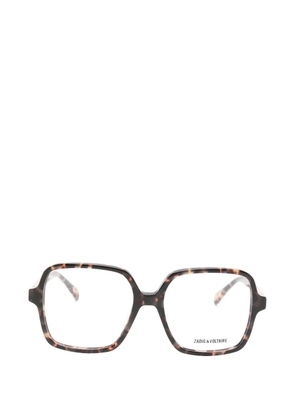 Zadig&Voltaire logo-plaque square-frame glasses - Brown