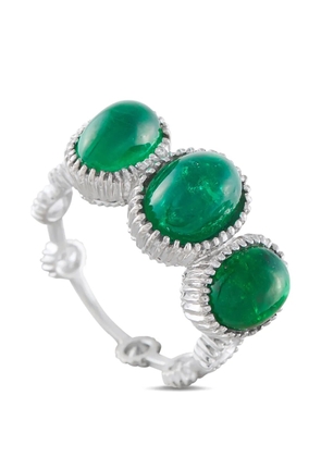 LB Exclusive emerald and diamond ring - Silver