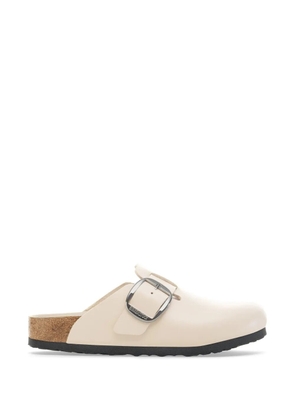 Birkenstock Boston buckle-fastening flat mules - White