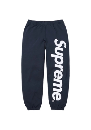 Supreme satin-appliqué track pants - Blue