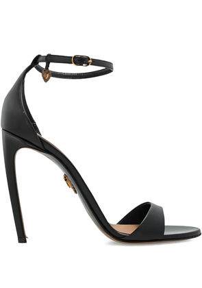 Dolce & Gabbana 105mm heart-embellished stiletto sandals - Black