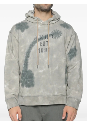 Armani Exchange logo-print hoodie - Neutrals