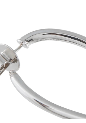 Memoire diamond twisted-hoop earrings - Silver
