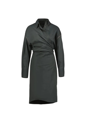 mare di latte Lily wrap-design midi dress - Green