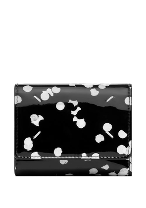 Maison Margiela patent-finish tri-fold wallet - Black