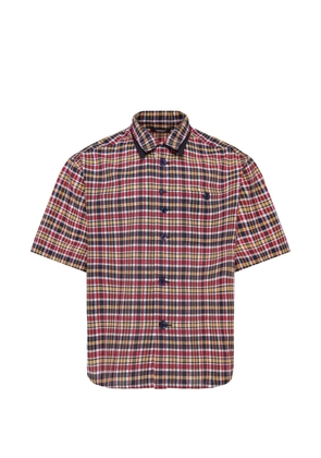 Undercover check short-sleeve shirt - Red