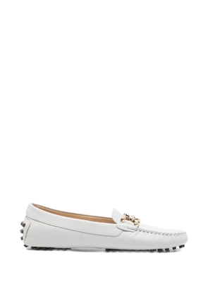 SERGIO MORETTI FIRENZE chain-link pebble-sole loafers - Grey