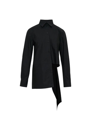 MSGM asymmetric-hem shirt - Black