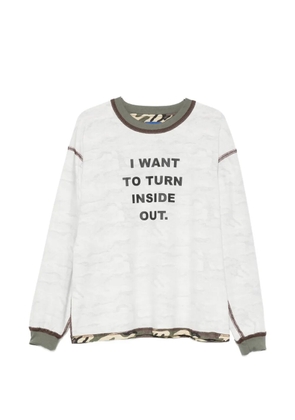 DAGGER camouflage-pattern long-sleeve T-shirt - White