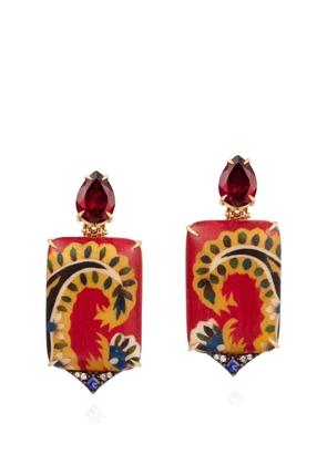 SILVIA FURMANOVICH Marquetry multi-stone earrings - Gold