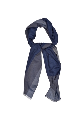 Brunello Cucinelli two-tone cashmere scarf - Blue