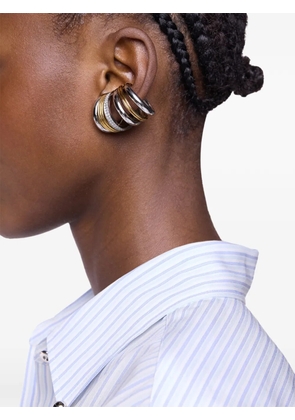 Rabanne Punk XL Link rhinestone-embellished ear cuffs - Silver