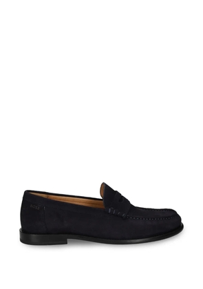 BOSS suede penny loafers - Blue